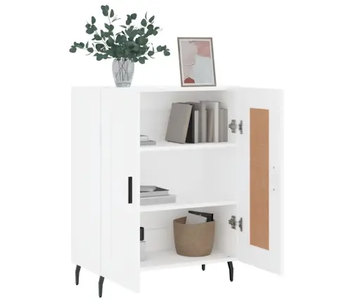 Kumode, Balta, 69,5X34X90 Cm, Inženierijas Koks Vidaxl