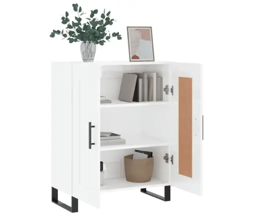 Puhvetkapp, Kõrgläikega Valge, 69,5 X 34 X 90 cm Tehispuit