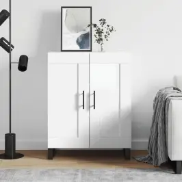 Puhvetkapp, Kõrgläikega Valge, 69,5 X 34 X 90 cm Tehispuit