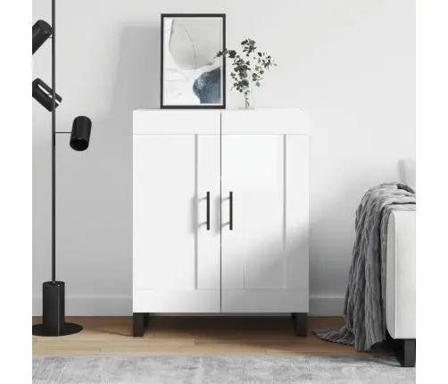 Puhvetkapp, Kõrgläikega Valge, 69,5 X 34 X 90 cm Tehispuit