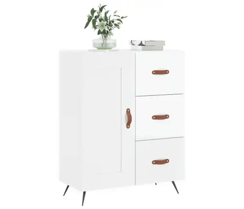 Kumode, Spīdīgi Balta, 69,5X34X90 Cm, Inženierijas Koks Vidaxl