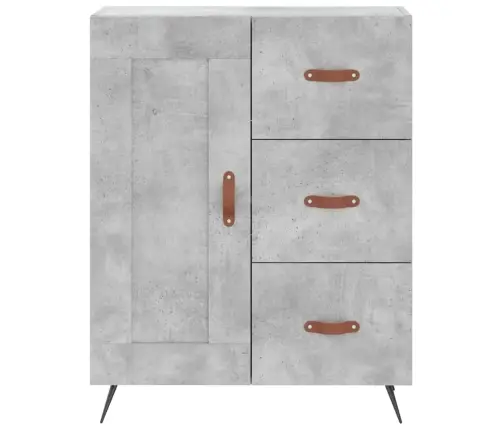 Kumode, Betona Pelēka, 69,5X34X90 Cm, Inženierijas Koks Vidaxl