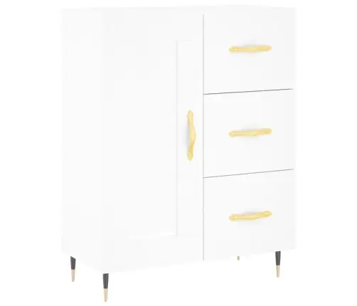 Šoninė Spintelė, Baltos Spalvos, 69,5X34X90cm Apdirbta Mediena