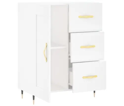 Šoninė Spintelė, Baltos Spalvos, 69,5X34X90cm Apdirbta Mediena