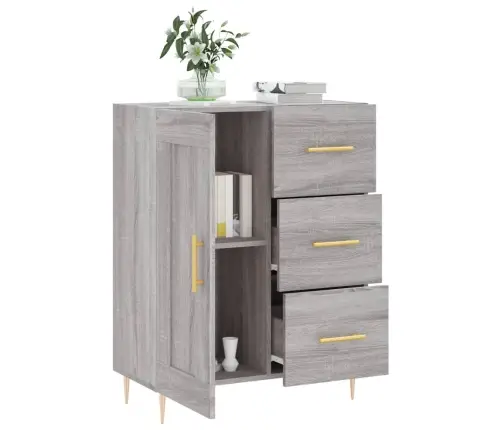 Kumode, Pelēka Ozolkoka, 69,5X34X90 Cm, Inženierijas Koks Vidaxl