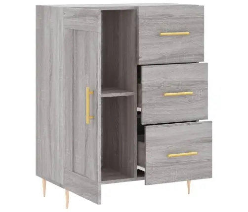 Kumode, Pelēka Ozolkoka, 69,5X34X90 Cm, Inženierijas Koks Vidaxl