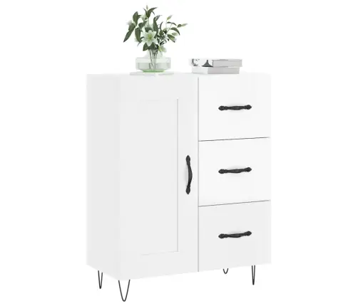 Kumode, Spīdīgi Balta, 69,5X34X90 Cm, Inženierijas Koks Vidaxl