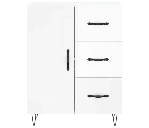 Kumode, Spīdīgi Balta, 69,5X34X90 Cm, Inženierijas Koks Vidaxl