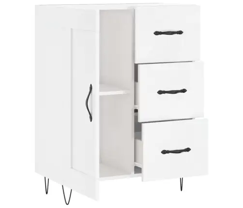 Kumode, Spīdīgi Balta, 69,5X34X90 Cm, Inženierijas Koks Vidaxl