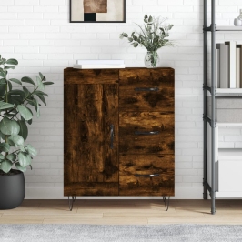 Kumode, Ozolkoka Krāsa, 69,5X34X90 Cm, Inženierijas Koks Vidaxl