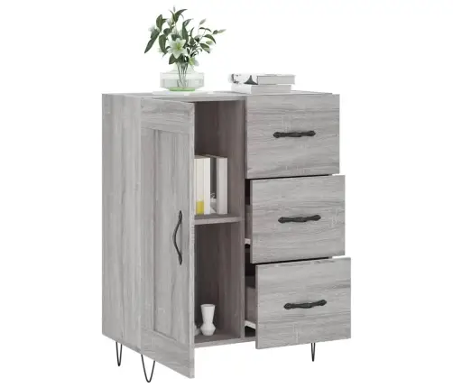 Šoninė Spintelė, Pilka Ąžuolo, 69,5X34X90cm Apdirbta Mediena Šoninė Spintelė, Pilka Ąžuolo, 69,5X34X90cm Apdirbta Mediena