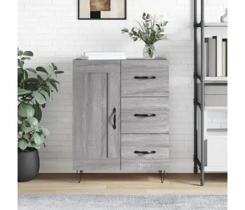 Šoninė Spintelė, Pilka Ąžuolo, 69,5X34X90cm Apdirbta Mediena Šoninė Spintelė, Pilka Ąžuolo, 69,5X34X90cm Apdirbta Mediena