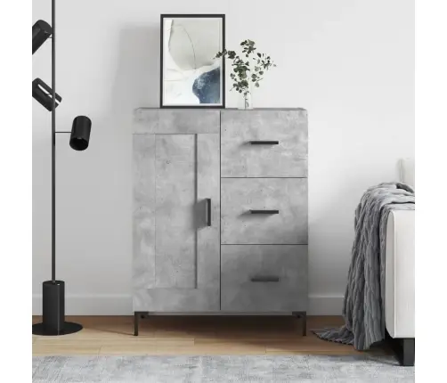 Puhvetkapp, Betoonhall, 69,5 X 34 X 90 cm Tehispuit