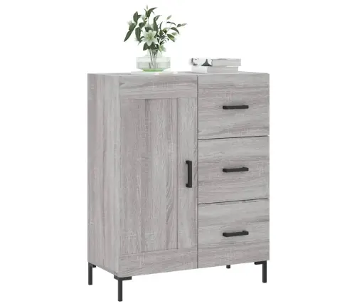 Kumode, Pelēka Ozolkoka, 69,5X34X90 Cm, Inženierijas Koks Vidaxl
