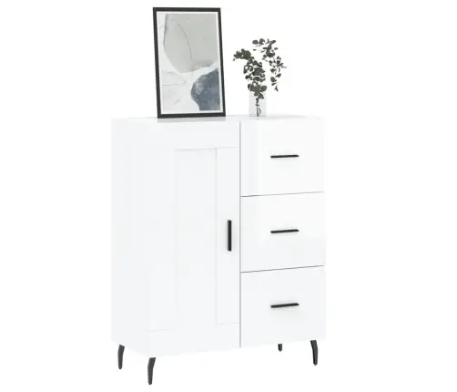 Šoninė Spintelė, Balta, 69,5X34X90cm Apdirbta Mediena, Blizgi