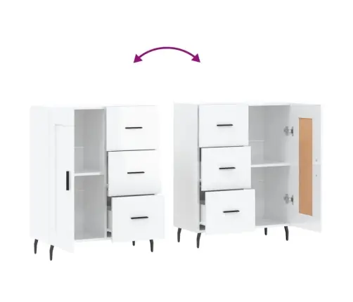 Šoninė Spintelė, Balta, 69,5X34X90cm Apdirbta Mediena, Blizgi