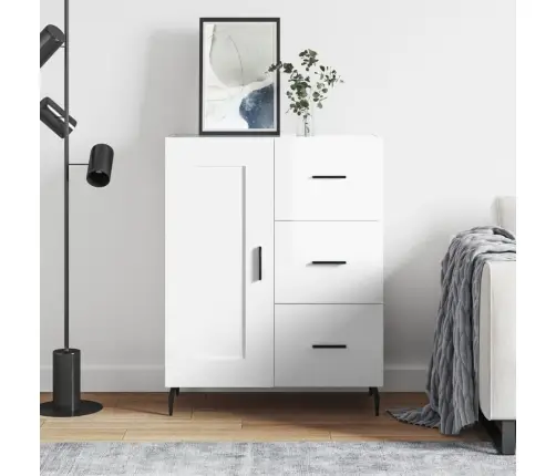 Šoninė Spintelė, Balta, 69,5X34X90cm Apdirbta Mediena, Blizgi