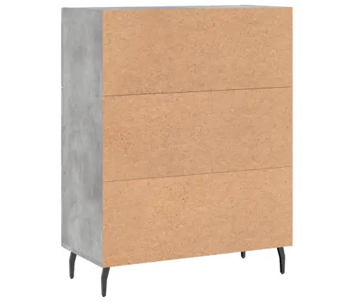 Kumode, Betona Pelēka, 69,5X34X90 Cm, Inženierijas Koks Vidaxl