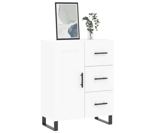 Kumode, Balta, 69,5X34X90 Cm, Inženierijas Koks Vidaxl