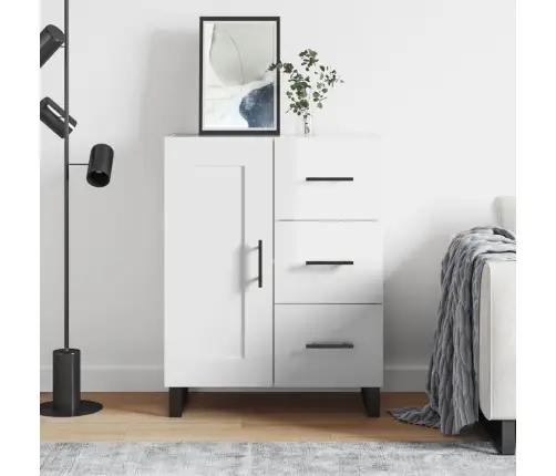 Šoninė Spintelė, Balta, 69,5X34X90cm Apdirbta Mediena, Blizgi