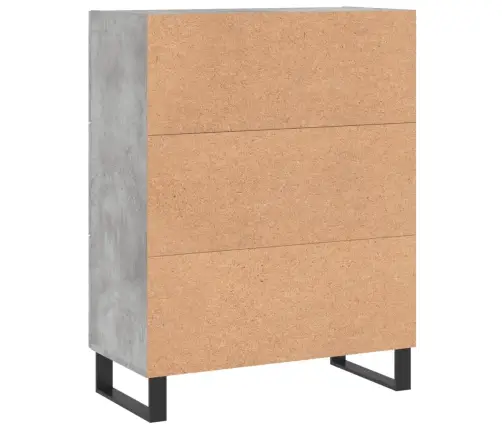 Kumode, Betona Pelēka, 69,5X34X90 Cm, Inženierijas Koks Vidaxl