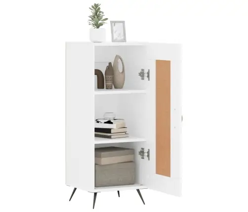 Kumode, Balta, 34,5X34X90 Cm, Inženierijas Koks Vidaxl