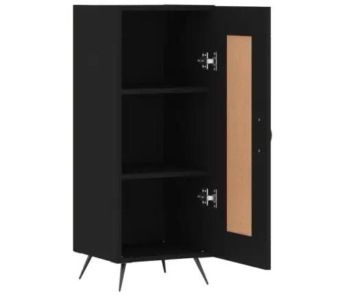 Šoninė Spintelė, Juodos Spalvos, 34,5X34X90cm Apdirbta Mediena