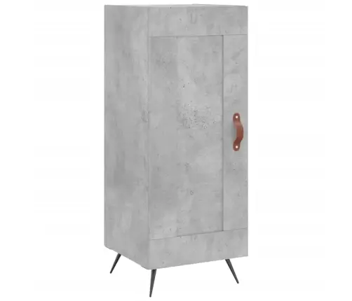 Kumode, Betona Pelēka, 34,5X34X90 Cm, Inženierijas Koks Vidaxl