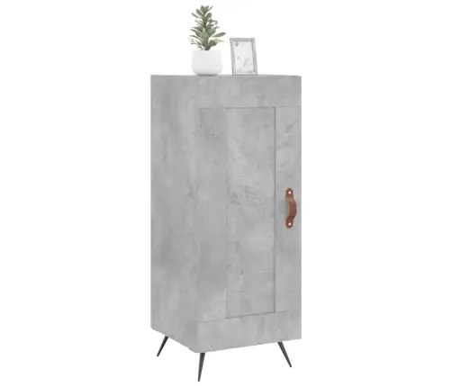 Kumode, Betona Pelēka, 34,5X34X90 Cm, Inženierijas Koks Vidaxl
