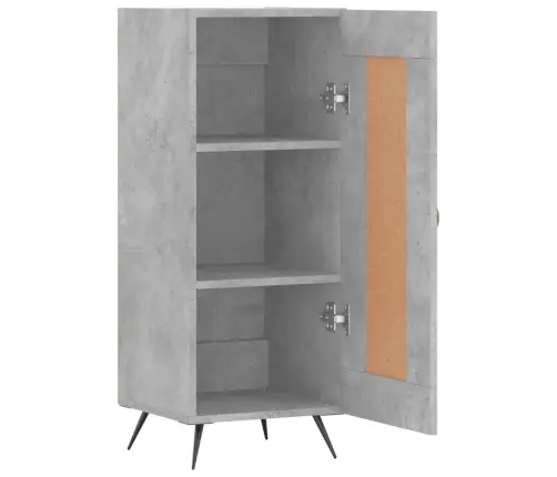 Kumode, Betona Pelēka, 34,5X34X90 Cm, Inženierijas Koks Vidaxl