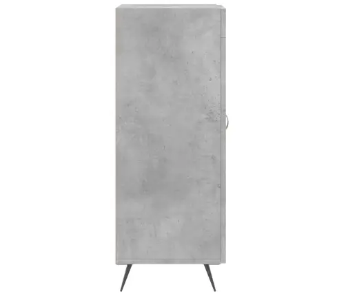 Kumode, Betona Pelēka, 34,5X34X90 Cm, Inženierijas Koks Vidaxl
