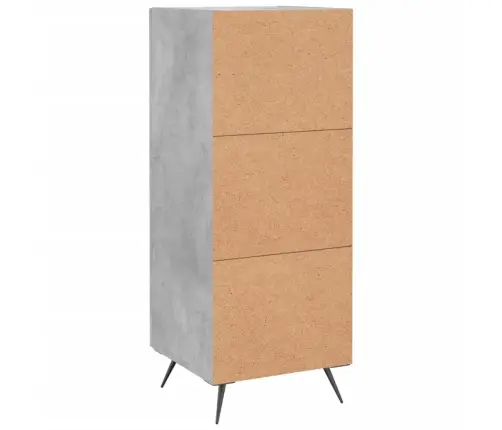 Kumode, Betona Pelēka, 34,5X34X90 Cm, Inženierijas Koks Vidaxl