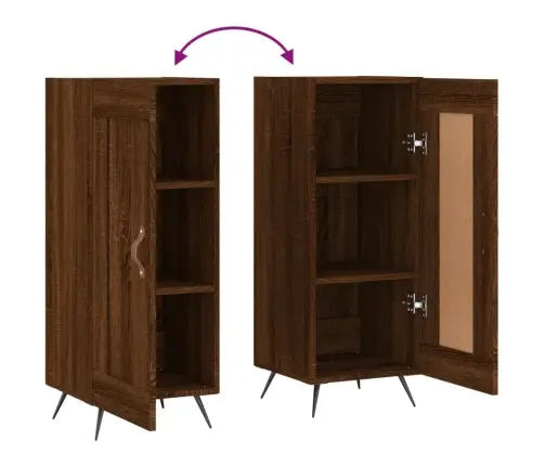 Šoninė Spintelė, Ruda Ąžuolo, 34,5X34X90cm Apdirbta Mediena