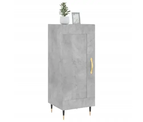 Kumode, Betona Pelēka, 34,5X34X90 Cm, Inženierijas Koks Vidaxl