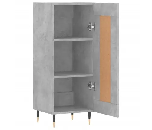 Kumode, Betona Pelēka, 34,5X34X90 Cm, Inženierijas Koks Vidaxl