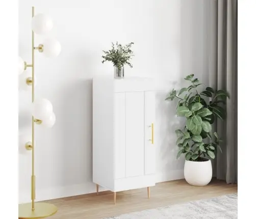 Kumode, Balta, 34,5X34X90 Cm, Inženierijas Koks Vidaxl