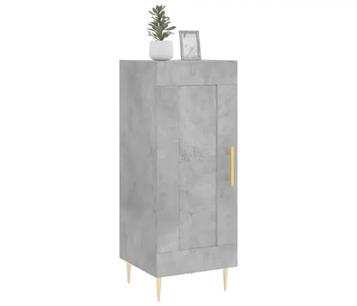 Kumode, Betona Pelēka, 34,5X34X90 Cm, Inženierijas Koks Vidaxl