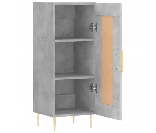 Kumode, Betona Pelēka, 34,5X34X90 Cm, Inženierijas Koks Vidaxl