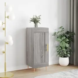Kumode, Pelēka Ozolkoka, 34,5X34X90 Cm, Inženierijas Koks Vidaxl