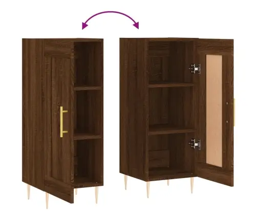 Kumode, Ozolkoka Krāsa, 34,5X34X90 Cm, Inženierijas Koks Vidaxl Kumode, Ozolkoka Krāsa, 34,5X34X90 Cm, Inženierijas Koks Vidaxl