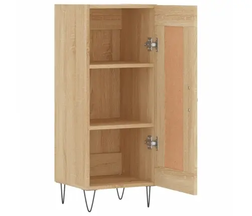 Kumode, Ozolkoka Krāsa, 34,5X34X90 Cm, Inženierijas Koks Vidaxl