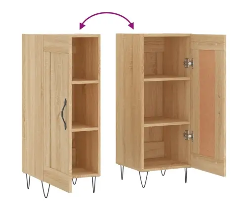 Kumode, Ozolkoka Krāsa, 34,5X34X90 Cm, Inženierijas Koks Vidaxl