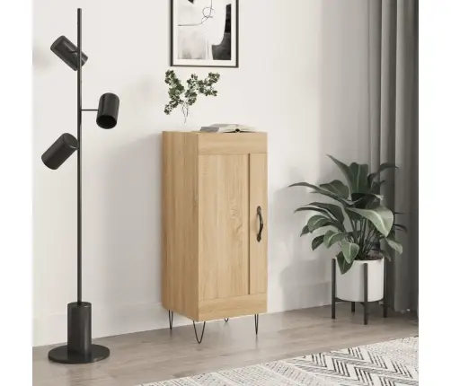 Kumode, Ozolkoka Krāsa, 34,5X34X90 Cm, Inženierijas Koks Vidaxl