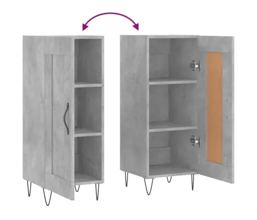 Šoninė Spintelė, Betono Pilka, 34,5X34X90cm Apdirbta Mediena