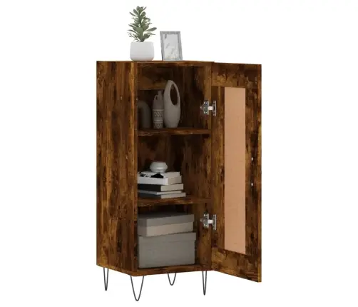 Šoninė Spintelė, Dūminio Ąžuolo, 34,5X34X90cm Apdirbta Mediena