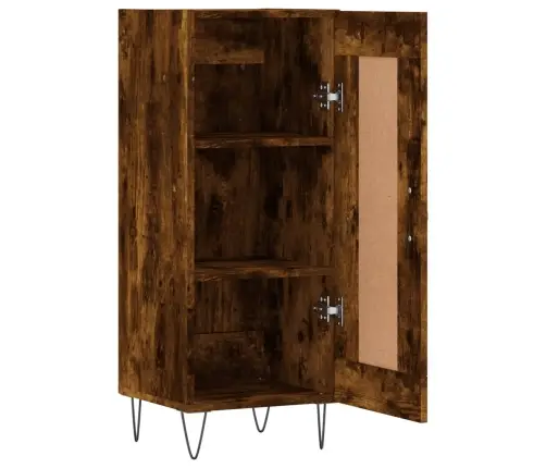 Šoninė Spintelė, Dūminio Ąžuolo, 34,5X34X90cm Apdirbta Mediena