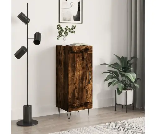 Šoninė Spintelė, Dūminio Ąžuolo, 34,5X34X90cm Apdirbta Mediena