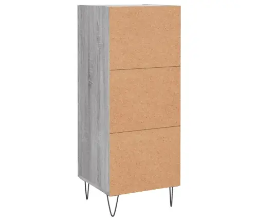 Kumode, Pelēka Ozolkoka, 34,5X34X90 Cm, Inženierijas Koks Vidaxl