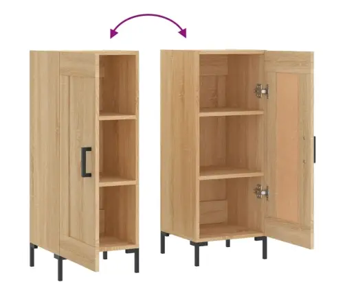 Kumode, Ozolkoka Krāsa, 34,5X34X90 Cm, Inženierijas Koks Vidaxl