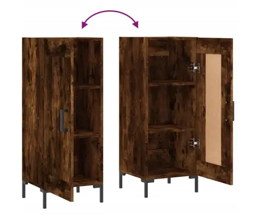 Kumode, Ozolkoka Krāsa, 34,5X34X90 Cm, Inženierijas Koks Vidaxl